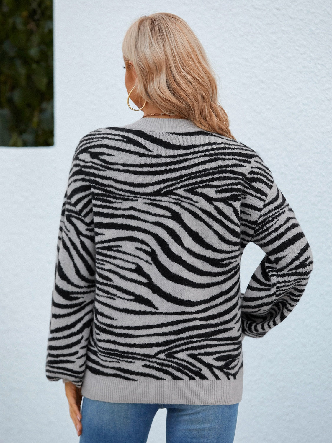 Zebra Print Sweater