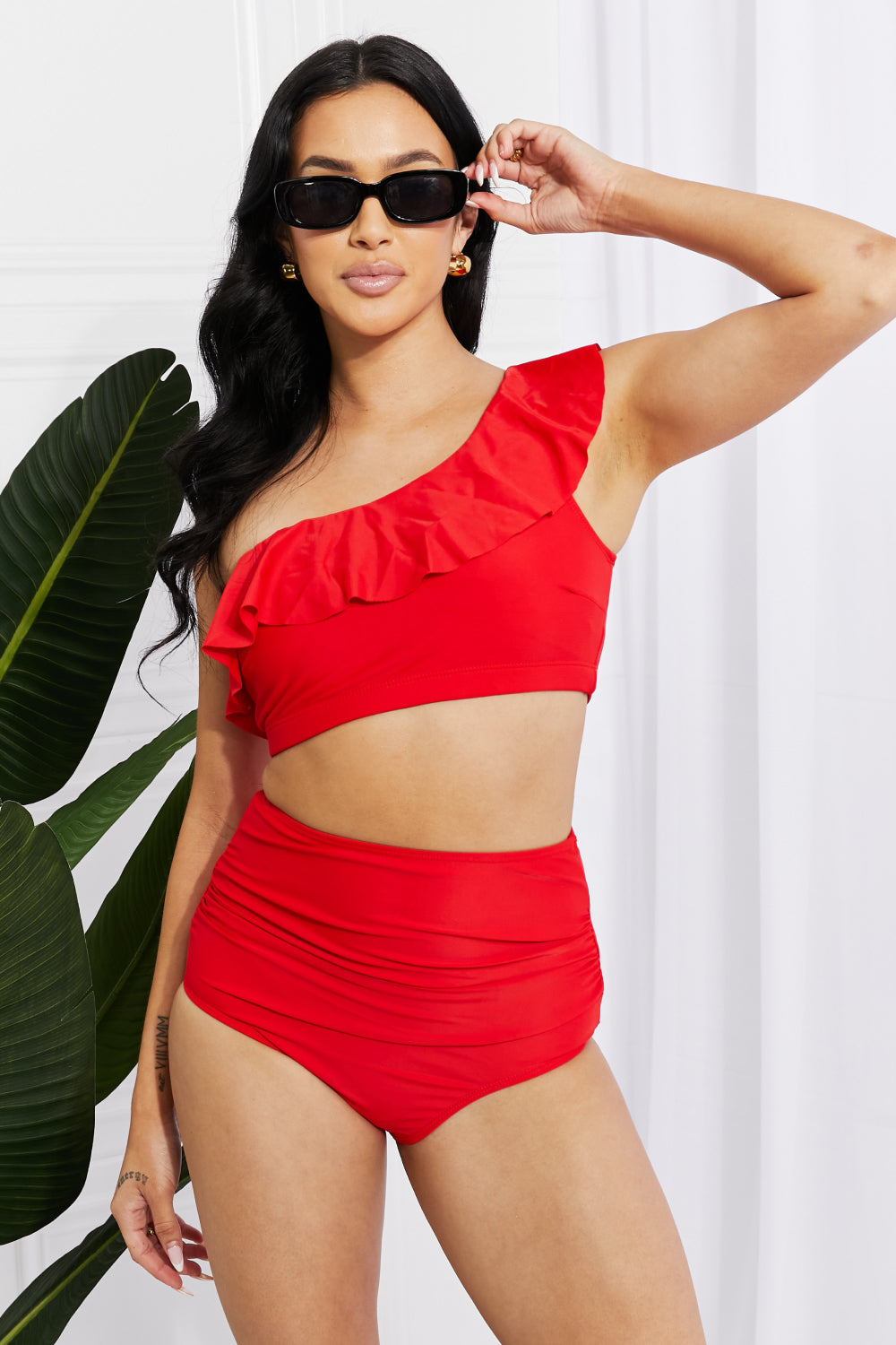 Romance Ruffle One-Shoulder Bikini